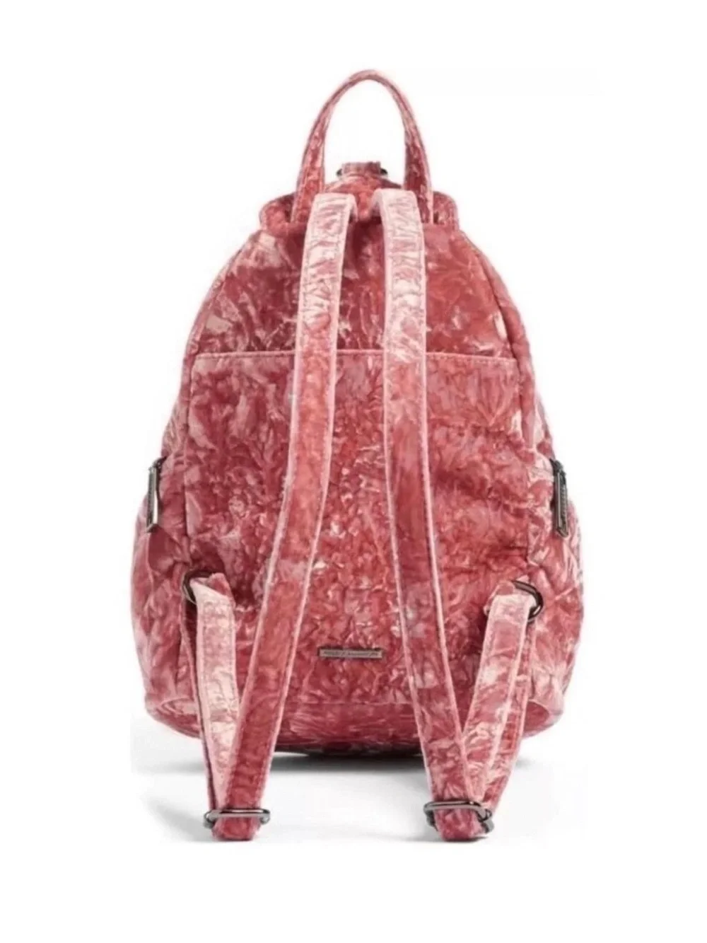 REBECCA MINKOFF MEDIUM VELVET JULIAN PINK BACKPACK $245 Travel Organizer Purse